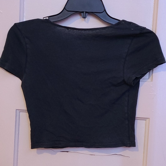 Pacsun's Dark Grey Crop Top - Picture 2 of 2
